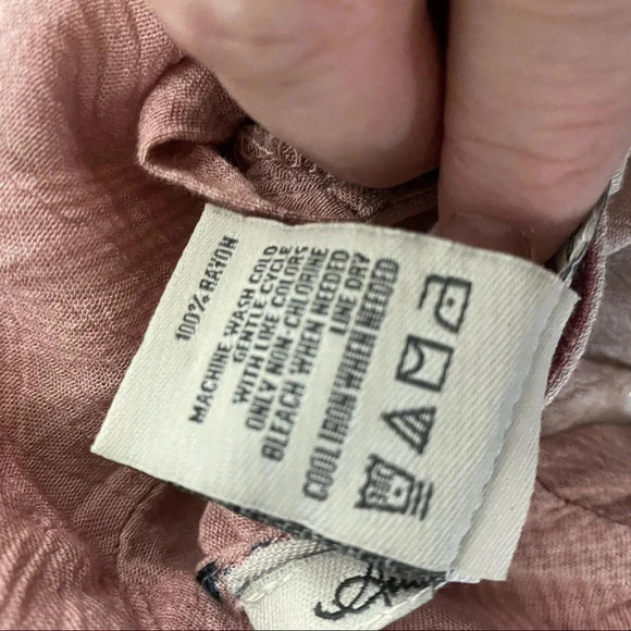 American Rag XS pink‎ boho drawstring waist kimono with bell sleeves - Picture 6 of 6